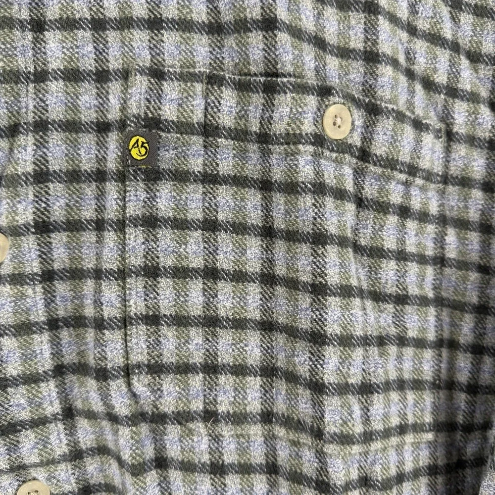 The North Face A5 Shirt‎ Mens Large Gray Plaid Flannel Long Sleeve Button Front
